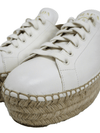 Tenis "Leather Whipstitch Trim Espadrille Sneakers"
