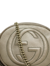 Bolso "Metallic Pebbled Calfskin Mini Soho Chain Bag"
