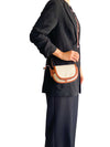 Bolso "Mini Gate Dual Anagram Bag Ecru And Tan"