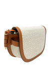 Bolso "Mini Gate Dual Anagram Bag Ecru And Tan"