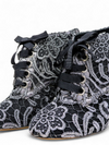 Botines "Vally Embellished Macramé Ankle Boots"