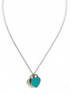 Collar "Tiffany Blue Double Heart Tag Pendant"