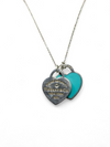 Collar "Tiffany Blue Double Heart Tag Pendant"