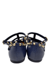 Baletas "Rockstud Pebbled Calfskin Black Ballet Flats"