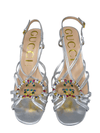 Sandalias "Isa Crystal Embellished Interlocking G Ankle Strap"