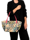 Bolso "Haymarket Check Floral Print Small Canterbury Tote Pink"