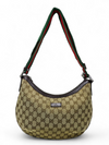 Bolso "GG Monogram Web Medium Half Moon Hobo"