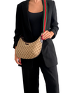 Bolso "GG Monogram Web Medium Half Moon Hobo"