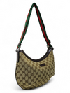 Bolso "GG Monogram Web Medium Half Moon Hobo"