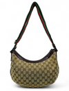 Bolso "GG Monogram Web Medium Half Moon Hobo"