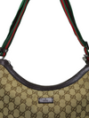 Bolso "GG Monogram Web Medium Half Moon Hobo"