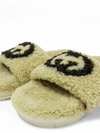 Sandalias "Interlocking G Logo Shearling Slides"