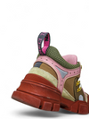 Tenis "Gucci X SEGA Mesh Calfskin Suede Flashtrek Sneakers"