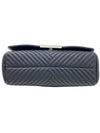 Bolso "Black Chevron Leather Bimba Flap Bag"