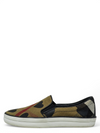 Slip-On "Exploded Check Pattern Canvas Sneakers"