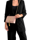 Bolso "Kate Medium Tassel in grain de poudre embossed leather"