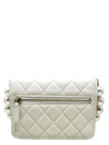 Bolso "Calfskin Quilted Mini Maxi Pearls Wallet On Chain WOC White"