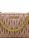 Bolso "Nappa Matelassé Double Zip Pochette Clutch"