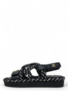 Sandalias "Cord Lambskin Quilted Logo Sandals"