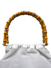 Bolso "Perforated Bamboo Handle Bag w/Pouch"