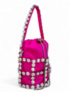 Bolso "Rhinestone Cage Bucket Bag"