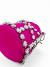 Bolso "Rhinestone Cage Bucket Bag"