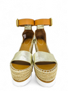Sandalias "Leather Whipstitch Trim Espadrilles"