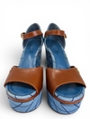 Sandalias "Denim Blossom Wedge"