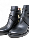 Botines "Check and Leather Heel Boots"