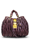 Bolso "Prugna Matelassé Nappa Large Shopping Tote"