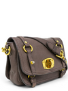 Bolso "Grey Leather East West Pattina Cervo Messenger Bag"