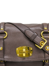 Bolso "Grey Leather East West Pattina Cervo Messenger Bag"