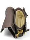 Bolso "Grey Leather East West Pattina Cervo Messenger Bag"