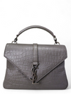 Bolso "Collage Medium Crocodile Embossed Leather Satchel Bag"