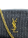 Bolso "Black Raffia Lou Camera Bag"