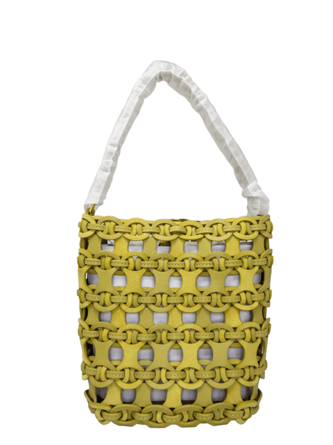 Bolso "Mcgraw Small Woven Leather Bucket Bag In Beeswax"