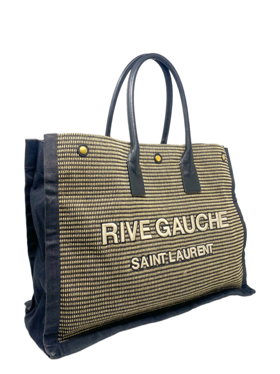 Bolso Rive Gauche Tote Bag in Linen and Leather BRONCEALANA