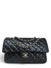 Bolso "Lambskin Quilted Medium Double Flap Black"