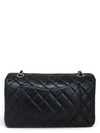Bolso "Lambskin Quilted Medium Double Flap Black"