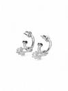 Aretes "Heart Clip Silver Tiny Hoops"