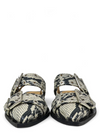 Baletas "Snake Printed Chunky Buckle Ballerinas"