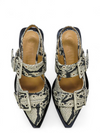 Baletas "Snake Printed Chunky Buckle Ballerinas"