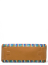 Bolso "Ella Poly Woven Nylon Tote Shoulder Bag in Tory Navy/Multi"