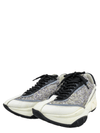 Tenis "White/Sliver Leather And Glitter Raine Low Top"