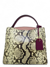 Bolso "Fleur Small Top-Handle Satchel Embossed Snake"