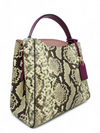 Bolso "Fleur Small Top-Handle Satchel Embossed Snake"