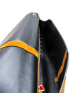 Bolso "Suede Calfskin Rockstud Halfmoon Saddle Bag"