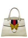 Bolso "Medium Totem Web Stripped Yellow Butterfly Top Handle Bag"