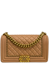 Bolso "Lambskin Quilted Medium Multi Chains Boy Bag"