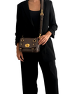 Bolso "Grey Leather East West Pattina Cervo Messenger Bag"